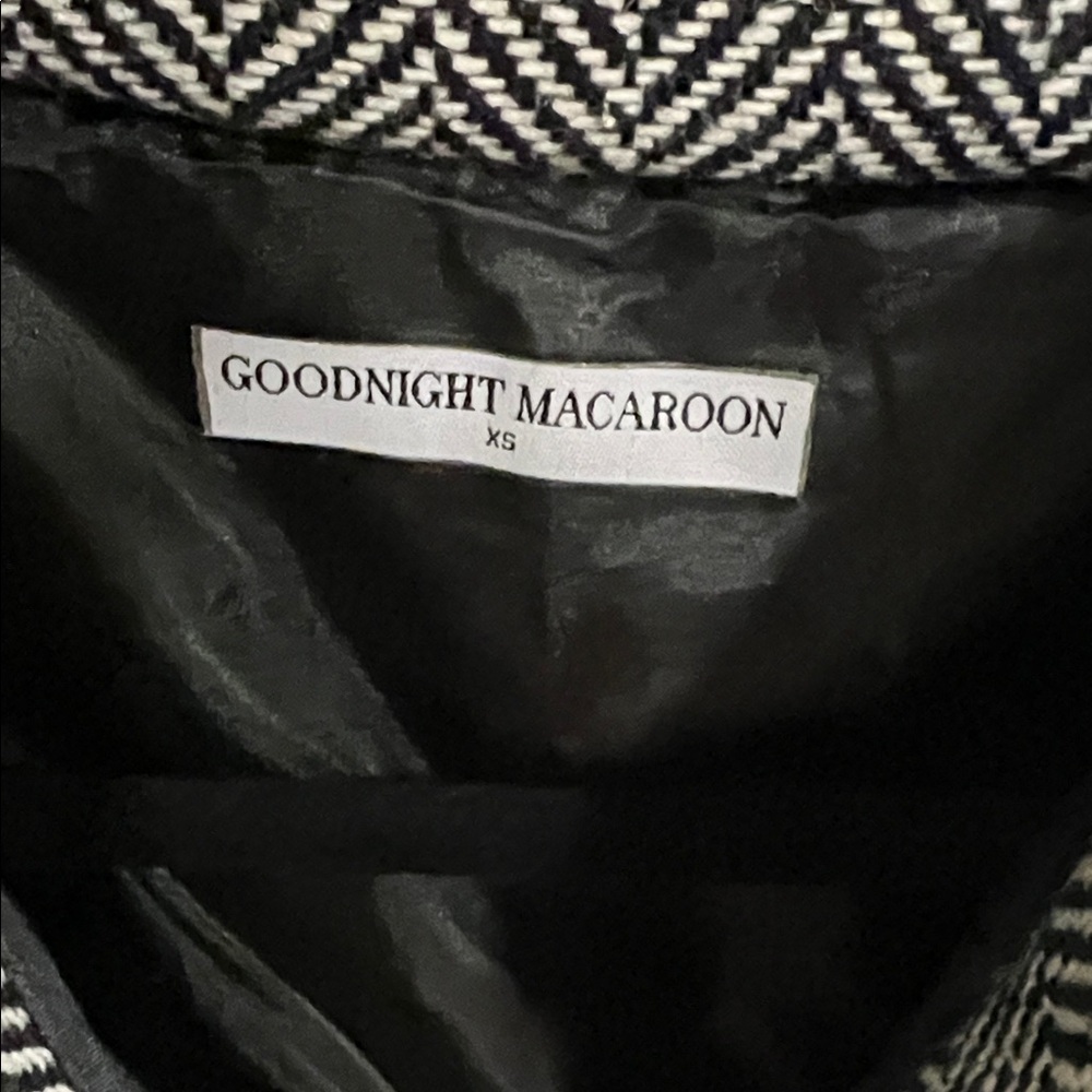 Goodnight Macaroon Black and White Herringbone Vest - Picture 2 of 4